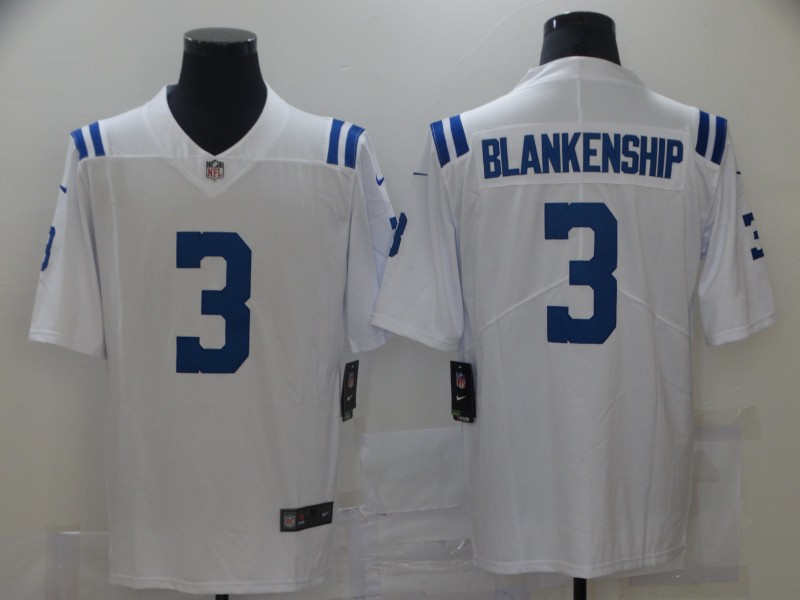 Men's Indianapolis Colts #3 Rodrigo Blankenship White Vapor Untouchable Limited Stitched Jersey